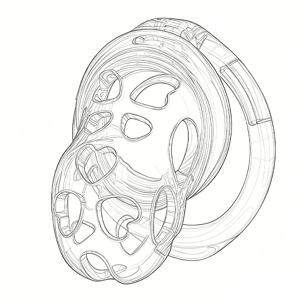 Resin - New Chastity Lock Cage SM Flirting