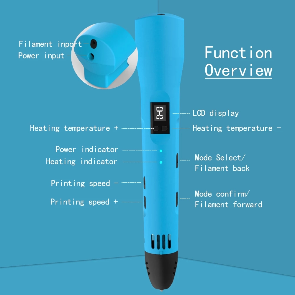 QCREATE 3D Printing Pen 1.75mm - Pla Filament 评论和价格