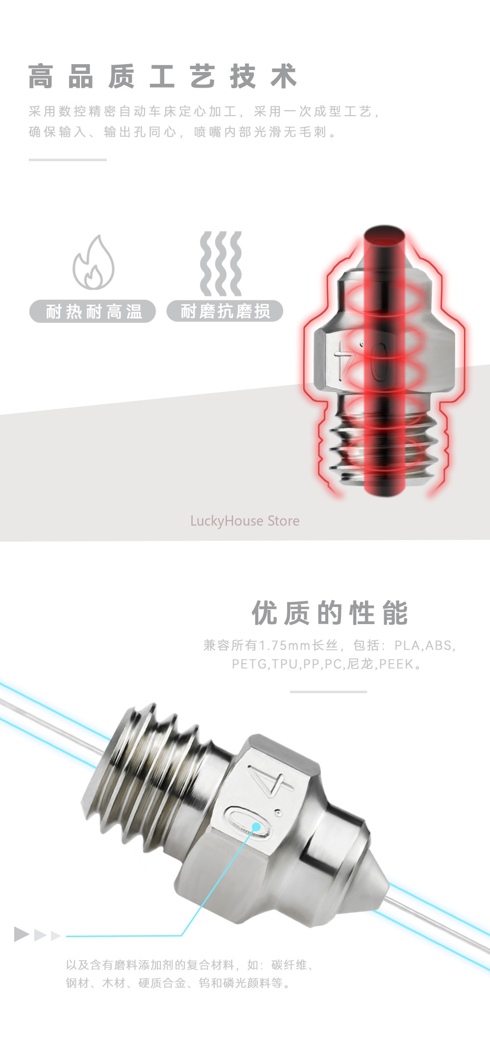 MK8 Bimetallic Hardened Steel  - 3D Printer 评论和价格