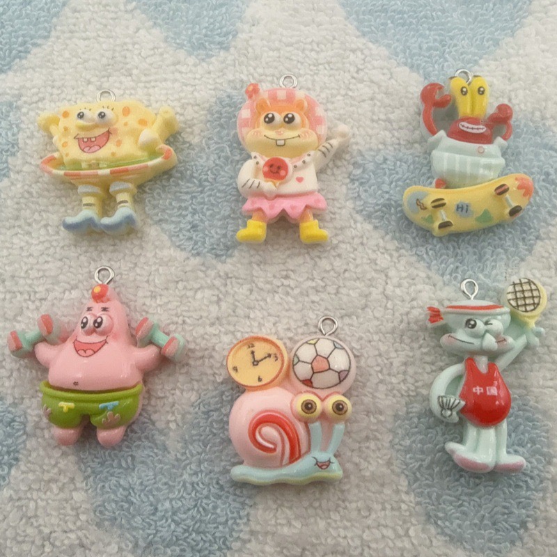 10pcs cartoon resin pendant, D - Resin 评论和价格