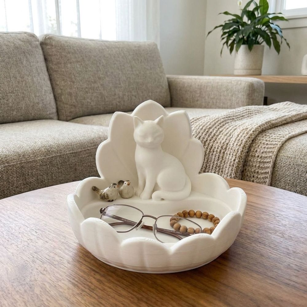 Cute Lotus Cat Jewelry Storage - 3D Printer Stand 评论和价格