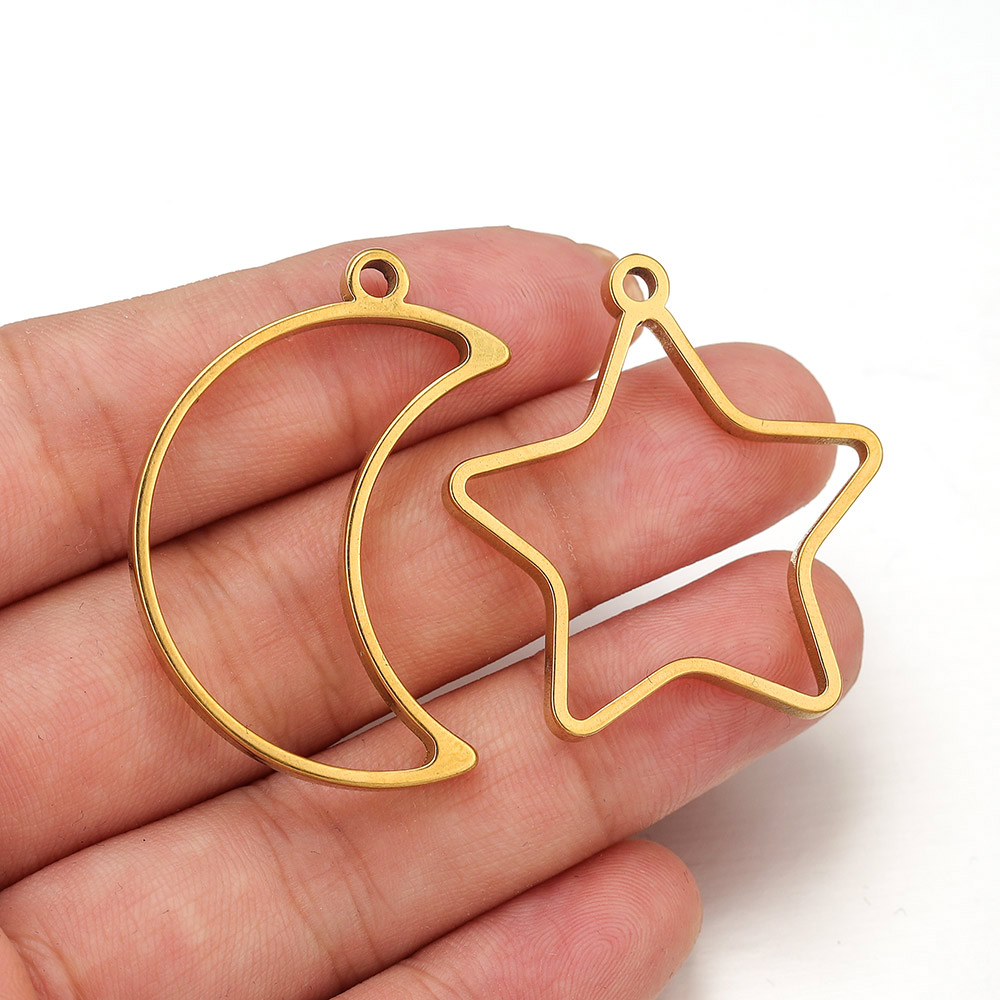 10pcs Stainless Steel Geometri - Uv Resin 评论和价格