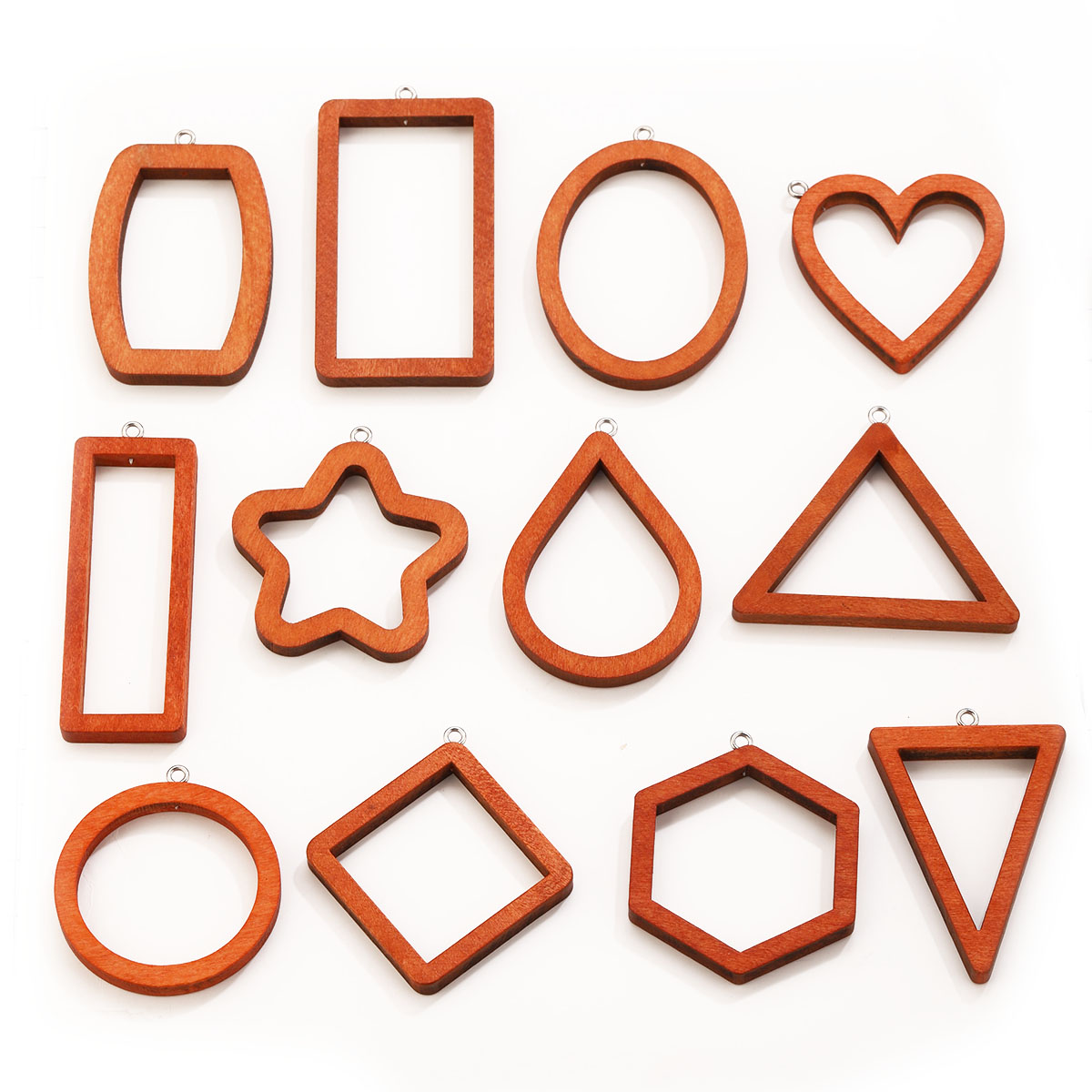 10PCS Triangle Rectangle Wood  - Uv Resin 评论和价格